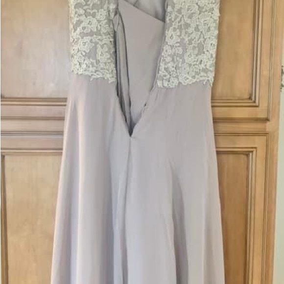 Corset Back Lace Appliques and Chiffon Mother of The Bride Dress Size 12 NWOT - Picture 4 of 5